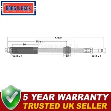 Borg & Beck Rear Brake Hose Fits Ford Focus C-Max 1.4 1.6 dCi 1.8 2.0 #2