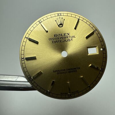 Rolex Datejust 16233 16238 Swiss Made Luminova Champagne Golden Dial