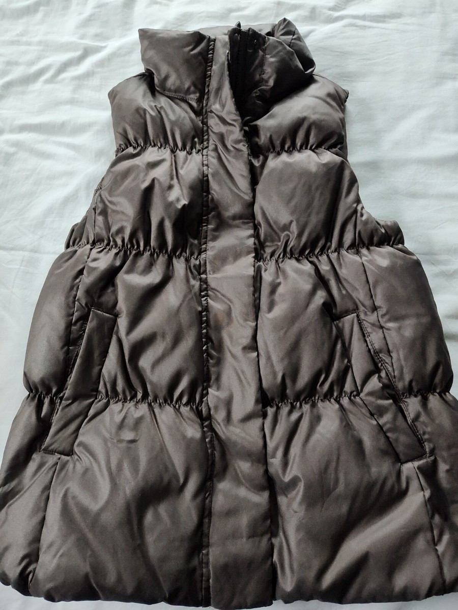 GAP Ladies Full Zip/Snap Puffer Size Brown