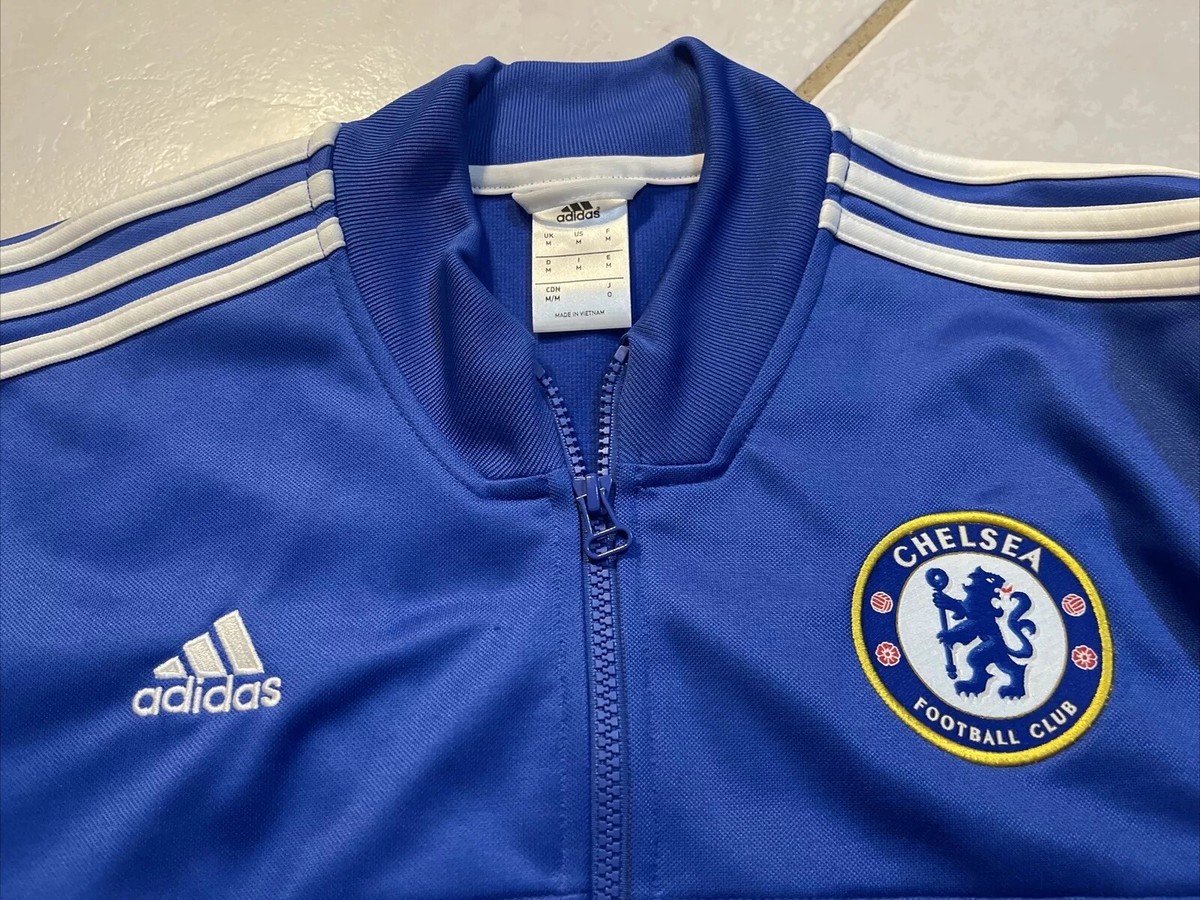 adidas CHELSEA FC CFCロゴ 青ジャケット XL adidas Chelsea Anthem Jacket - Blue/Gold