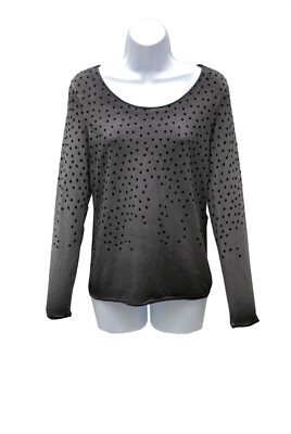 NWT ELEMENTE CLEMENTE Shirt Vine Top, Grey with Black Dot, Size 0, $172