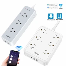 Smart WiFi Power Strip with Multi Outlet USB 5 FT Cord Works with Alexa for Home