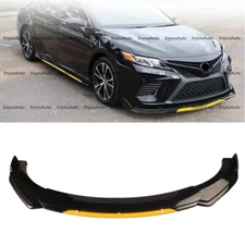 For Toyota Camry Universal Front Bumper Lip Spoiler Splitter Gloss Black Yellow