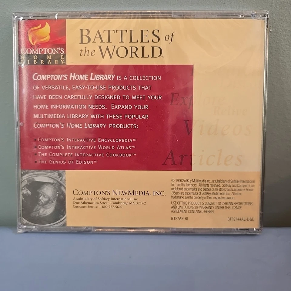 Compton's Home Library: Battles of The World CD-ROM 1996 Brand New & Sealed - Image 2 of 3