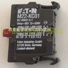 QTY:5 FOR Eaton Moeller M22-KC01 auxiliary contact Circlip type Contact module
