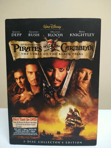 Disney Pirates of the Caribbean: Curse of the Black Pearl (DVD, 2003, 2-Disc...