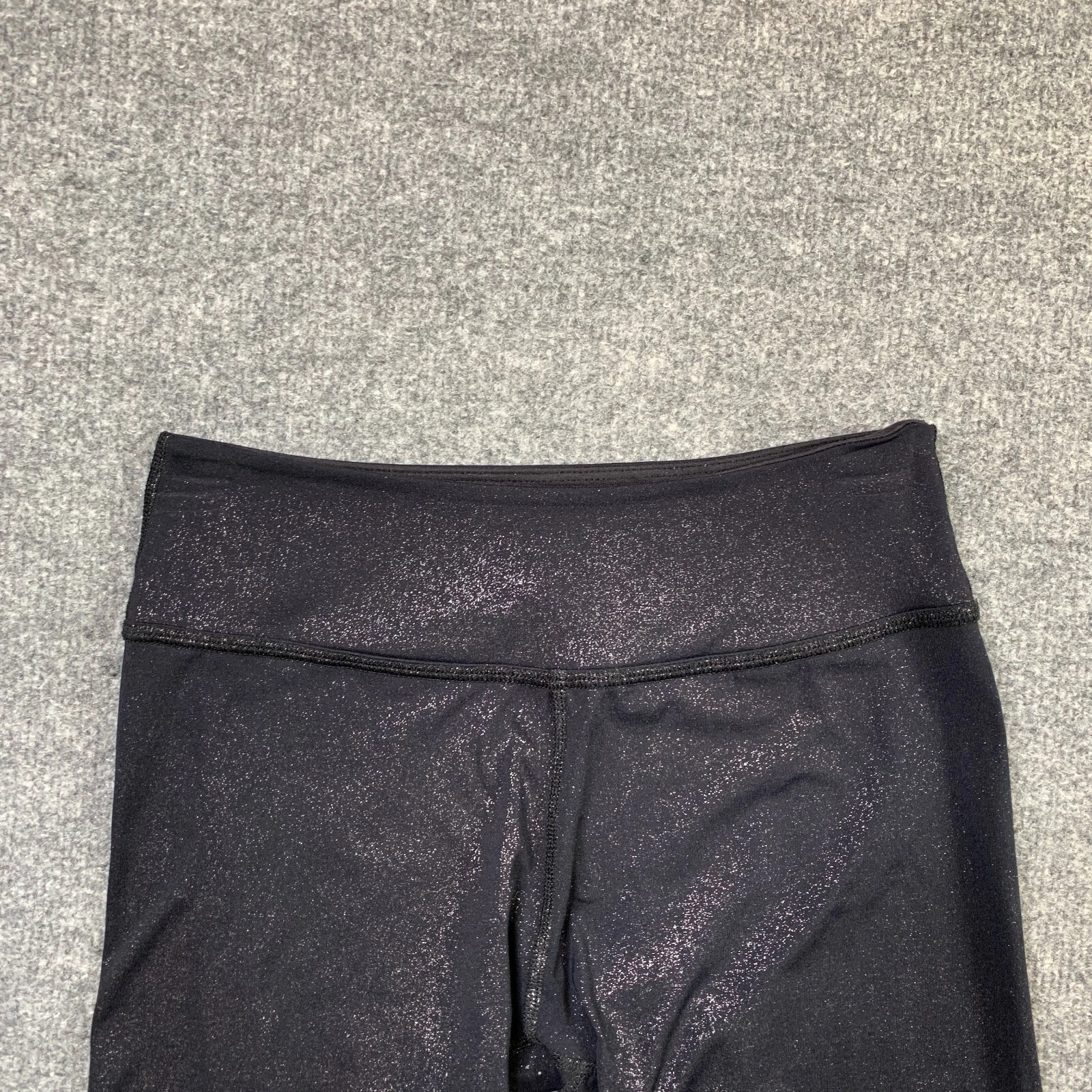beyond-yoga coated sparkles shimmer mid rise leggings