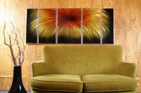 Aluminium Wall Art Decoration Painting 5 Panel 'passion Explosion' Contemporary Aluminium Wall Art Decoration Painting 5 Panel 'passion Explosion' Contemporary