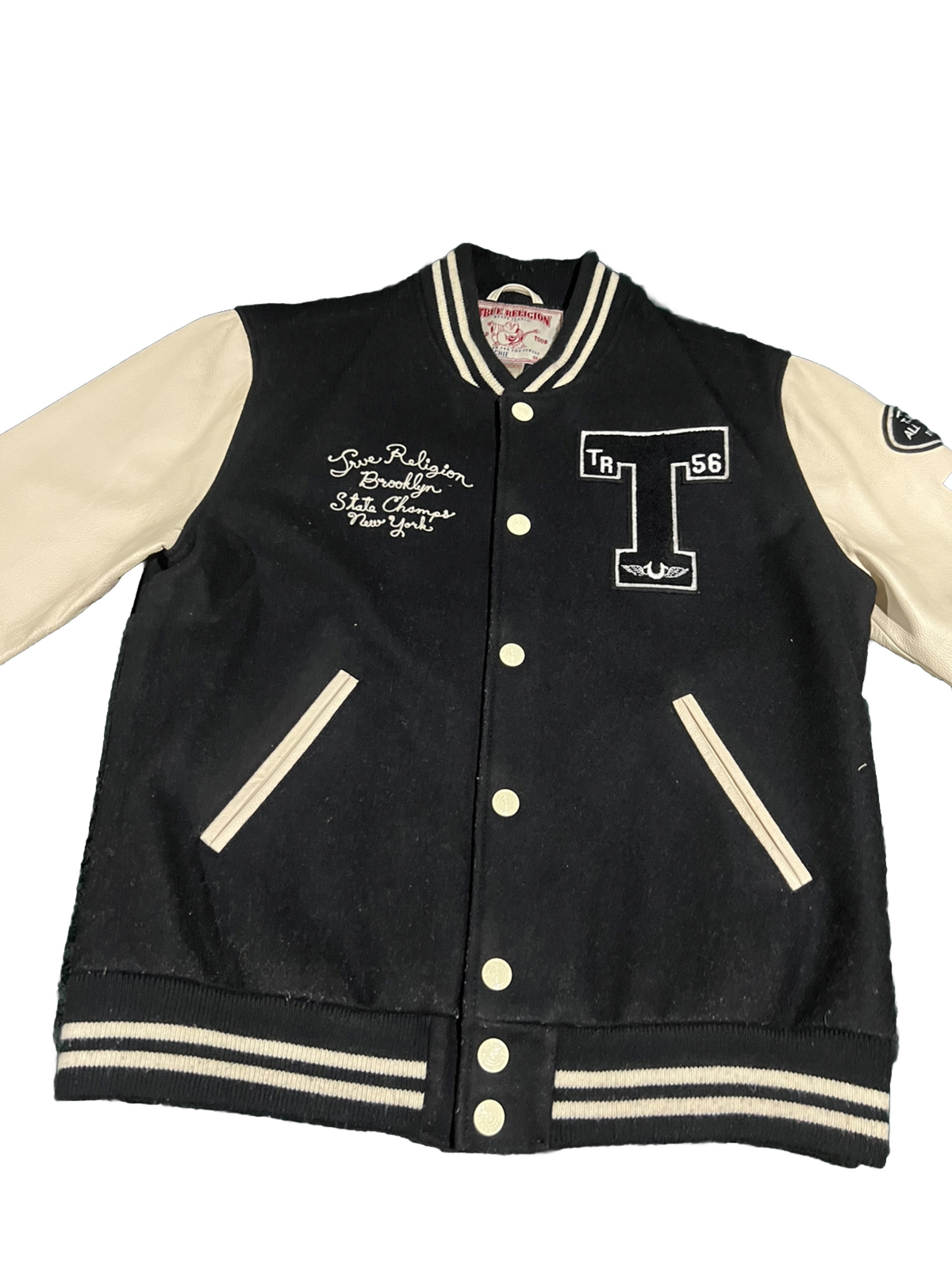 True Religion Varsity Jacket Richie Letterman bomber jacket men's XXL image 3