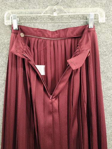 Vintage Jones New York Pleated Midi Skirt Suit Womens 4P Blouse Burgundy Red NEW - Picture 18 of 21