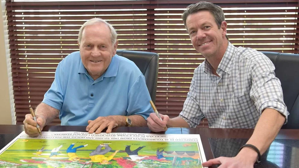 Póster Lee Wybranski Edición Limitada Jack Nicklaus At Augusta Masters Golf Foto 2 de 4