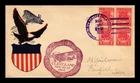DR JIM STAMPS US COVER VALLEY FORGE FDC SCOTT 645 BLOCK OF 4 HAND CANCEL