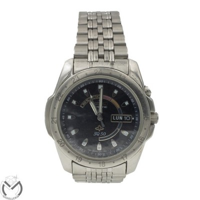 Seiko Kinetic SQ50 5M43-0A20 Stahl Herrenuhr Quarz 259vv25