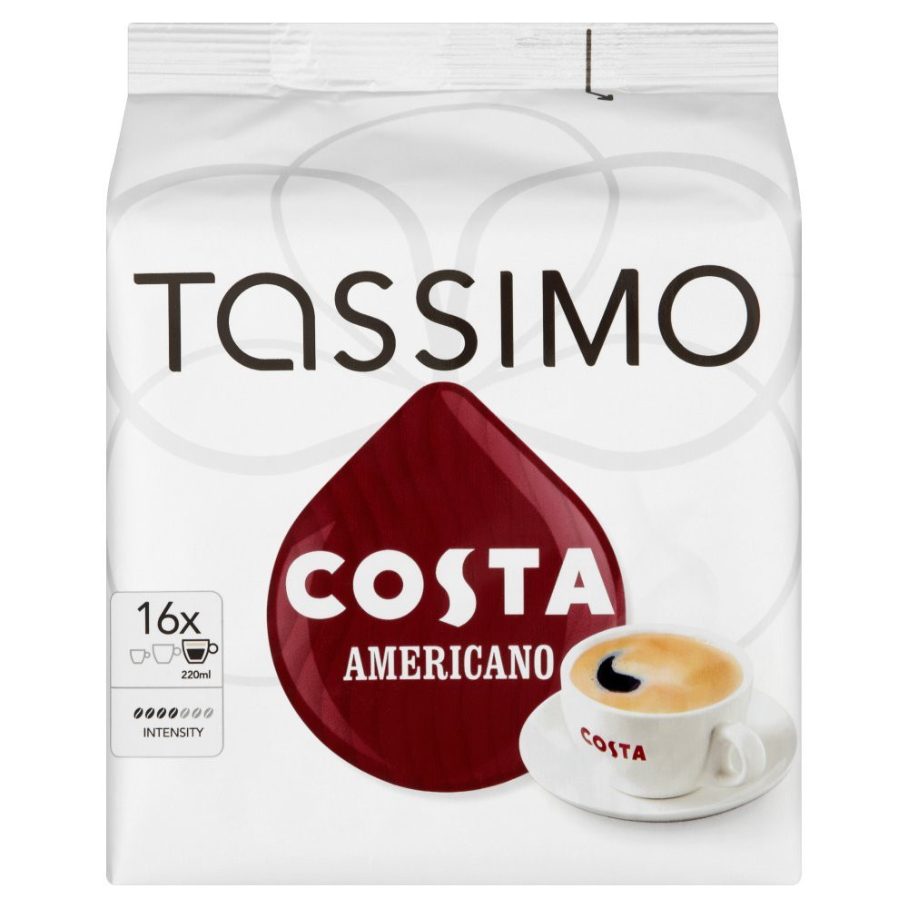 Costa Americano Tassimo T-Discs Coffee Pods Large Cup 16 Ser