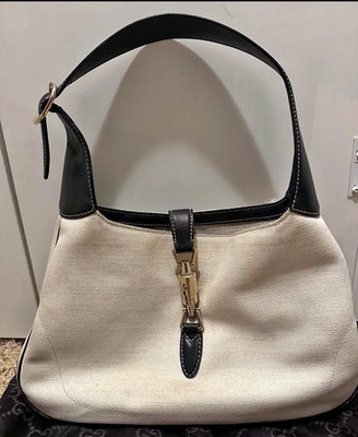 Authentic Gucci Jackie 1961 canvas Shoulder Bag rare vintage 2000s 