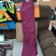 Cherokee Workwear Scrubs Men tapered Leg Cargo Short Pant WINE Wine