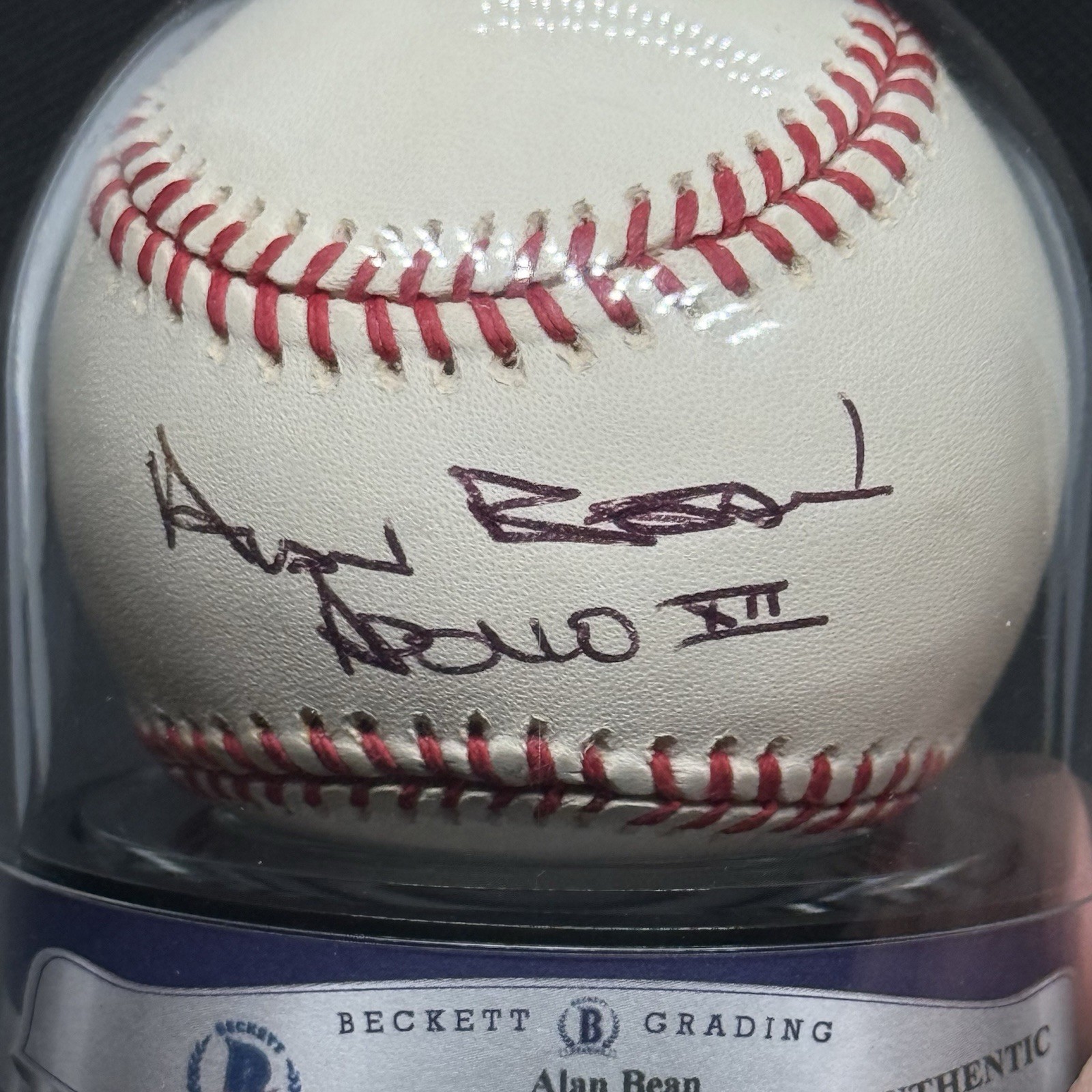Alan Bean Apollo 12 Signed Baseball Astronaut Space Beckett Encapsulated COA - image 3