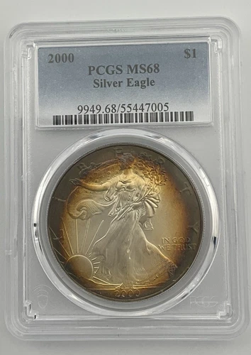 2000 American Silver Eagle PCGS MS68 🔥Monster Toner🔥
