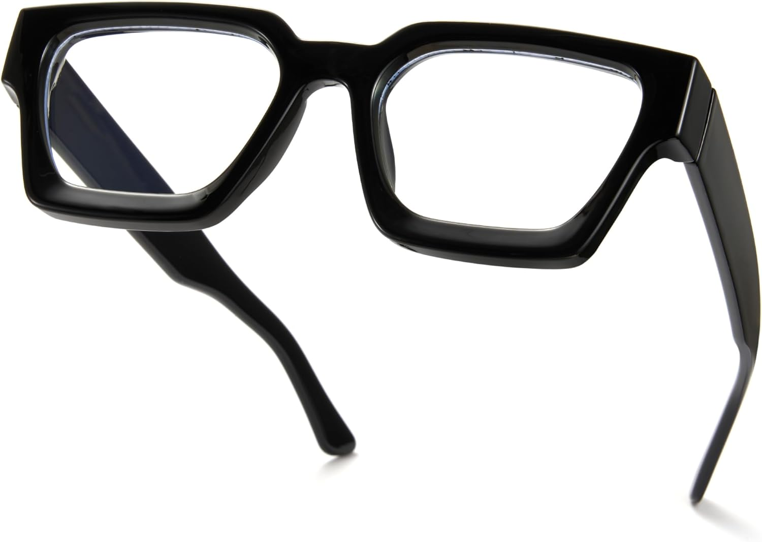 Blue Light Glasses Women Men Chunky Retro Rectangle Frame UV400 Protection Co...-image