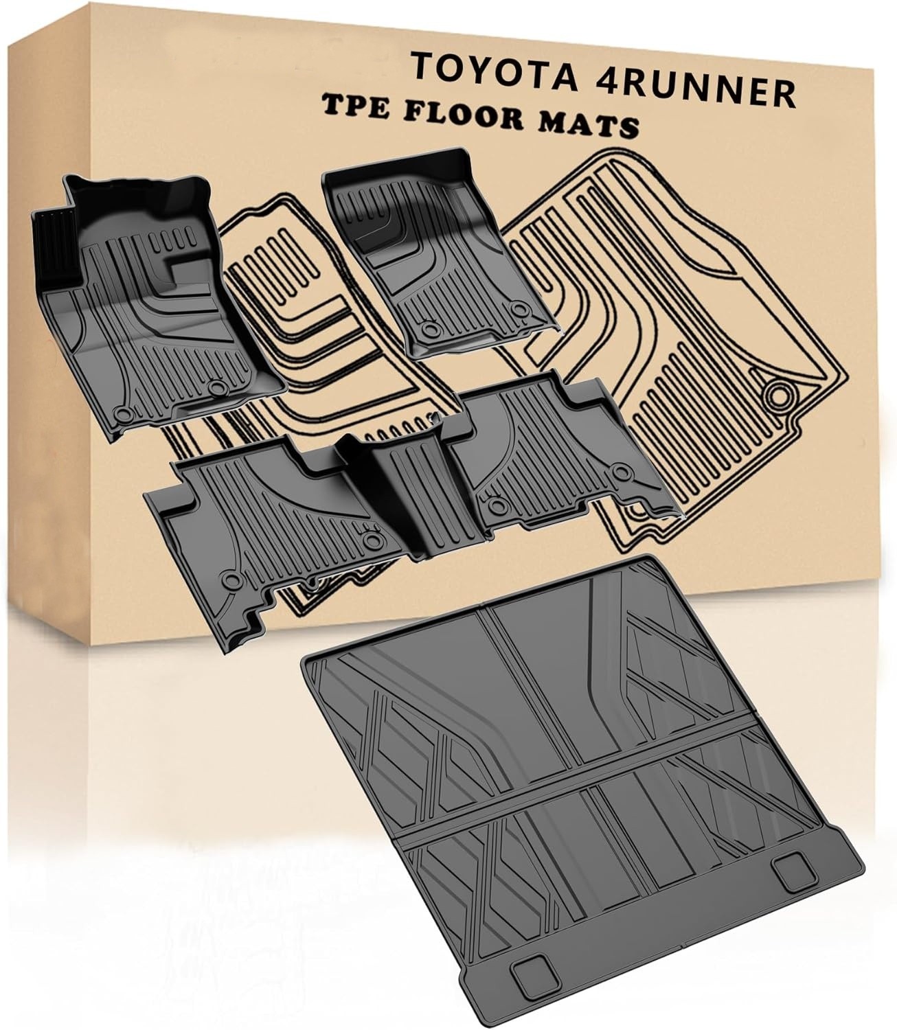 2013-2024 Toyota 4Runner All-Weather 3D Floor & Trunk Cargo Liner Mats