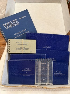 Vintage WAIS Wechsler Adult Intelligence Scale 1955 Psychology Test Original Box