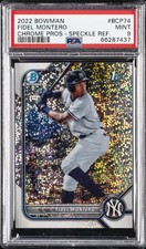 2022 BOWMAN CHROME PROSPECTS SPECKLE REFRACTOR FIDEL MONTERO 212/299 PSA 9