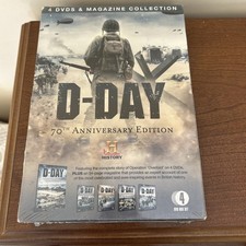 D-DAY War 70th Anniversary Edition 4 DVDs Plus Magazine Free Delivery 