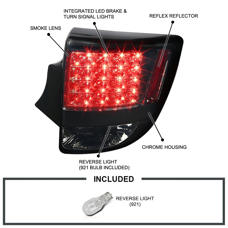 Smoke Fits 2000-2005 Toyota Celica LED Tail Lights Brake Lamps Left+Right 00-05 - Image 3 of 4