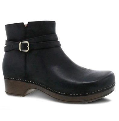 GUC Dansko Brook Nubuck Leather Ankle Bootie, Women s EU 37, Zip Closure, Straps
