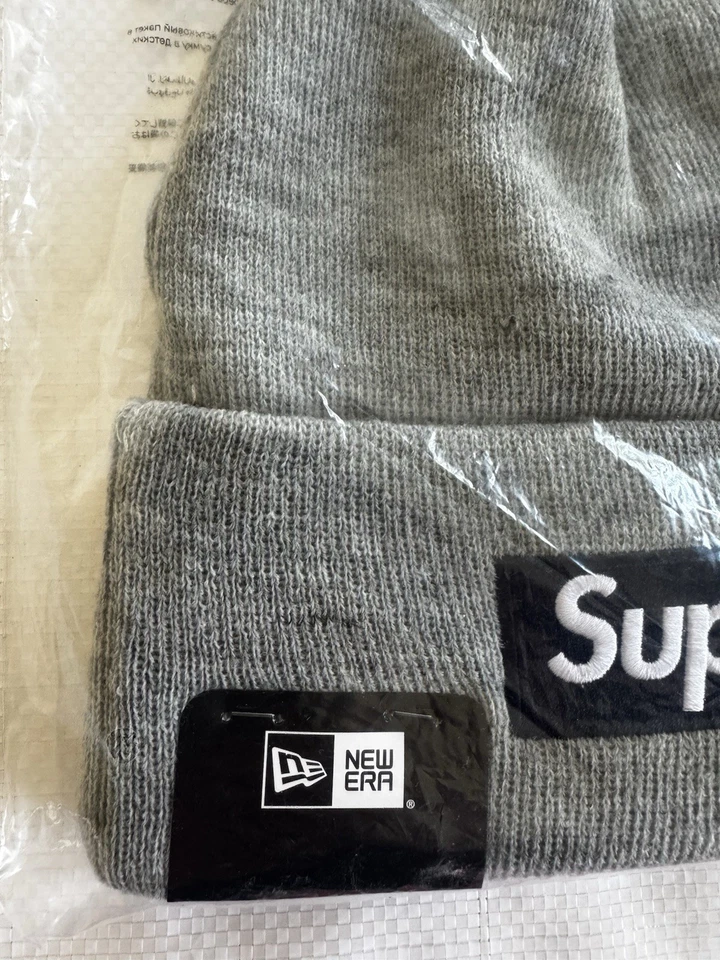 GORRO SUPREME BOX LOGO FW25 (GRIS) EN MANO SE ENVÍA AHORA (LLEGA EN NAVIDAD) Foto 4 de 4