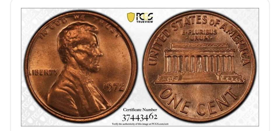 1972 PCGS MS64RD DDO FS-108 - Image 2 of 2