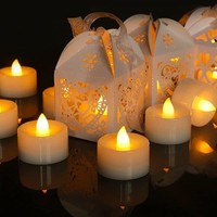 Led Teelichter Mit Timer 12-StüCk | Elektrische Flackernde Kerzen Mit