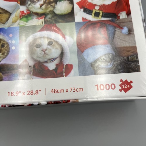 Katzen im Weihnachtsoutfit 1000 Wippe Puzzle We Wish You A Merry Christmas NEU - Bild 14 von 14