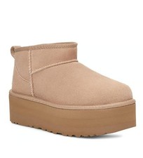 BIG SALE UGG Women's Classic Ultra Mini Platform Boots Sand Authentic