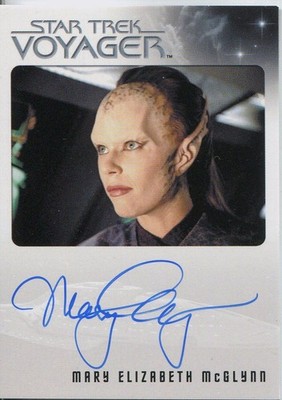 Star Trek Voyager H&V Autogrammkarte Mary Elizabeth McGlynn als Daelen