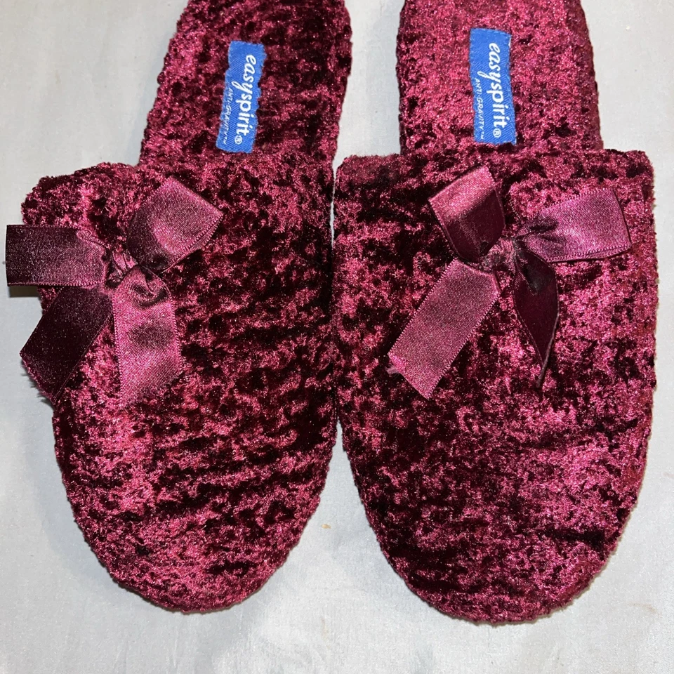 easy spirit zapatillas grandes (8-9) mujer slip-ons granate con lazo Foto 3 de 4