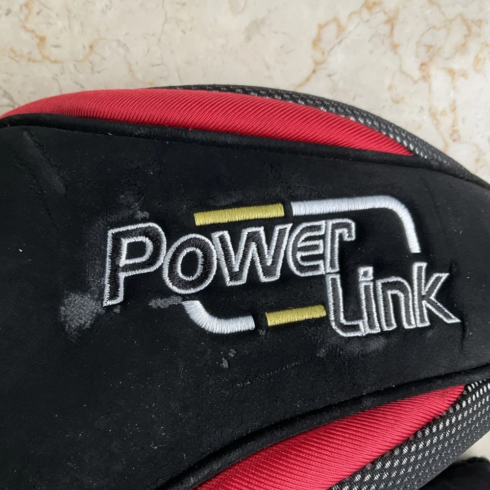 Cubiertas de cabeza de golf Snake Eyes Power Link 1 driver y 3 de madera negras rojas doradas DEFECTOS Foto 3 de 4