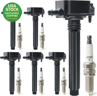 Set of 6 Ignition Coil Packs Iridium Spark Plugs Dodge RAM Jeep Chrysler 3.6L V6
