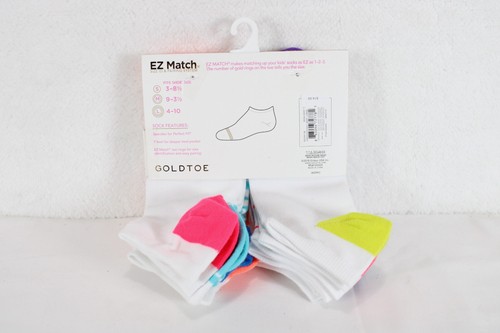 Goldtoe Girls Little Everyday Liner No Show Socks 8 Pairs Size L Brand New A282 - Picture 3 of 5