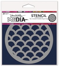 Dina Wakley Media Stencils 5"X5"-Scales Coaster