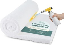 Ceramic Fiber Insulation 1" Thick x 15" x 24" 2500F Fireproof Insulation Blanket