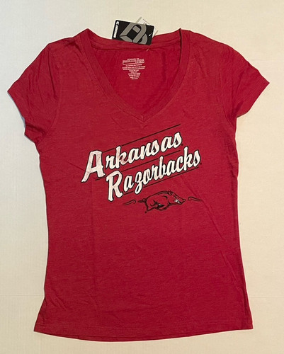 NWT Women’s Arkansas Razorbacks T-Shirt Short Sleeve - Size Large - FREE SHIP - Picture 1 of 4
