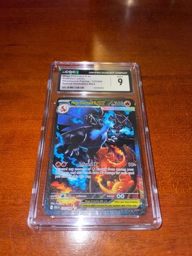 Mega Charizard X Ex SIR 125/094 Phantasmal Flames Pokémon CGC 9