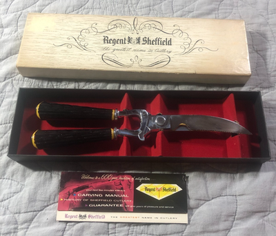 Vtg Regent Bakelite Hunt Kitchen Butcher Poultry Shears Eagle