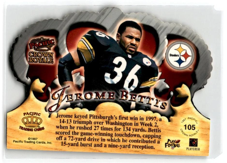 1997 Pacific Crown Royale #105 Jerome Bettis - Image 2 of 2