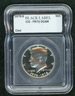 1976-S Black Label Bicentennial Kenndy Half Dollar ICG-PR70 DCAM
