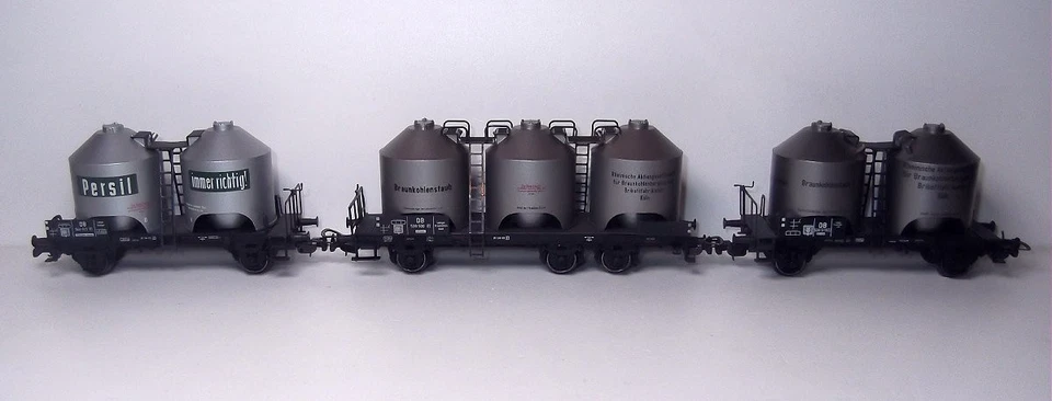 Trix 21217, 23992, 46581 – Three Dust Silo Cars DB Epoch 3, Never Used - Image 2 of 4