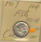 1917-P Mercury Dime ~ Gem BU ~ 90% Silver