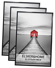 Poster Frame 3 Pack Picture Frame for Horizontal or Vertical 22.375 x 34 Black