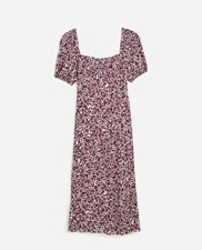 Madewell Puff Sleeve Sweetheart Cottage Western Midi Dress Amanda Floral Ivory